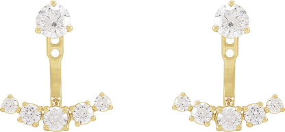 1 Ctw Lab-Grown Diamond Earring Jackets - Lab Grown Diamond