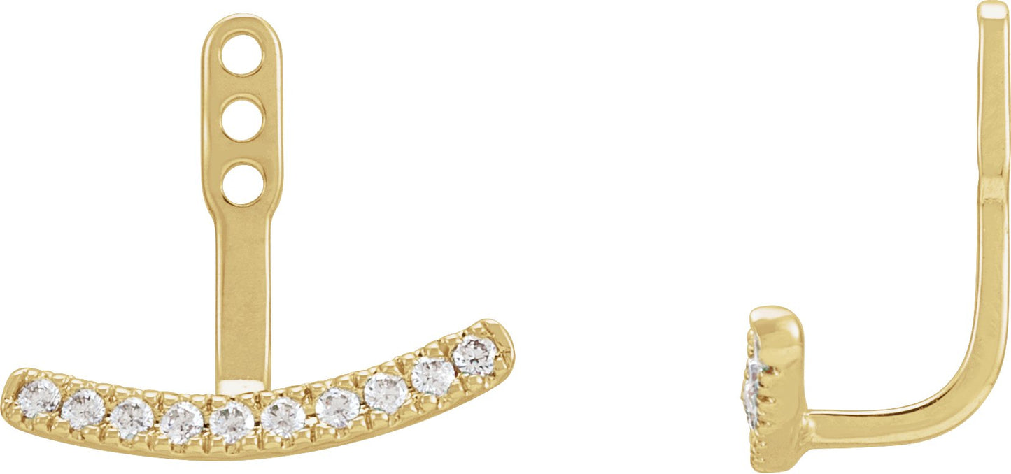 1/5 Ctw Lab-Grown Diamond Earring Jackets - Lab Grown Diamond