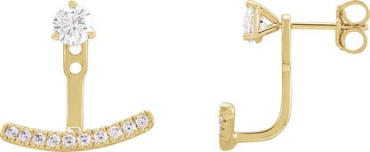 1/5 Ctw Lab-Grown Diamond Earring Jackets - Rose Gold - Lab Grown Diamond