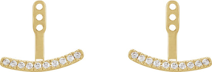 1/5 Ctw Lab-Grown Diamond Earring Jackets - Yellow Gold - Lab Grown Diamond