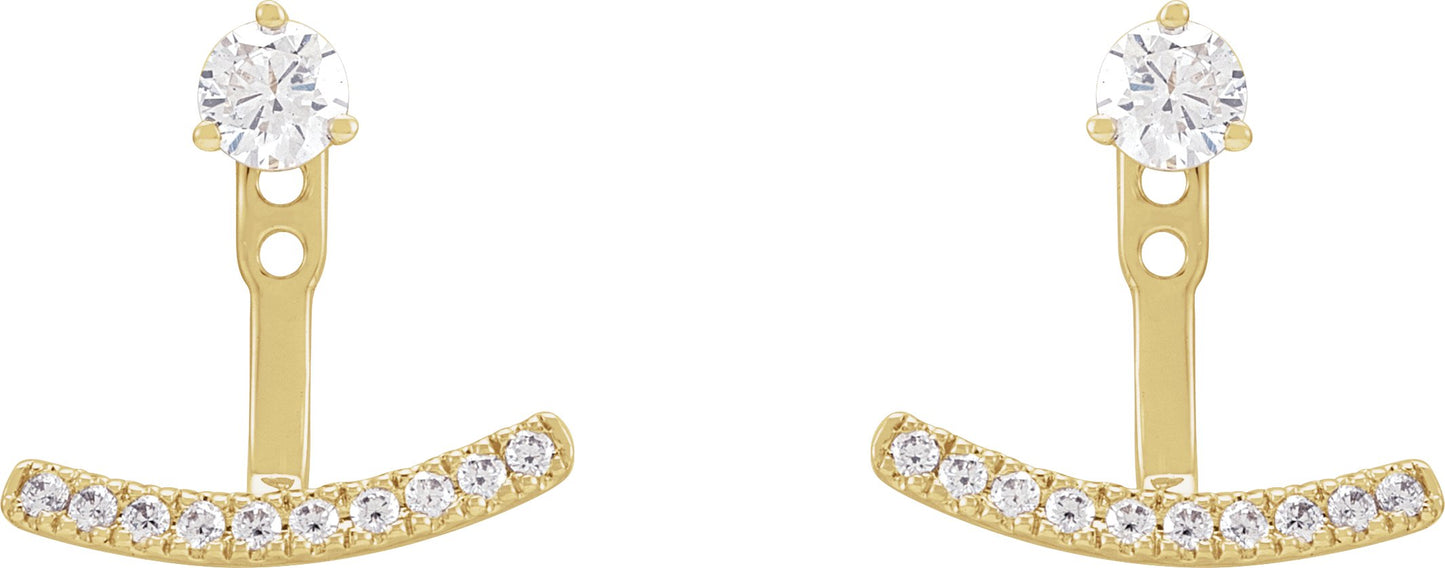 1/5 Ctw Lab-Grown Diamond Earring Jackets - Lab Grown Diamond