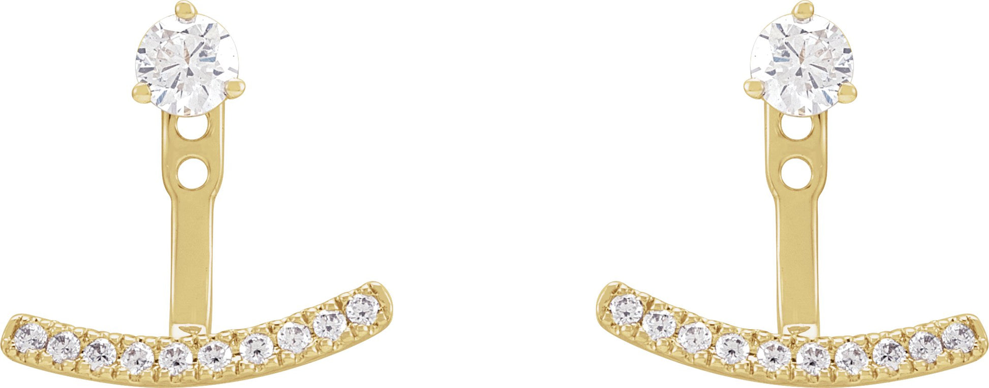 1/5 Ctw Lab-Grown Diamond Earring Jackets - Lab Grown Diamond