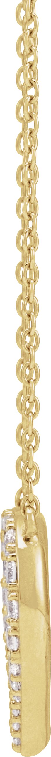 1/5 Ctw Lab-Grown Diamond Heart Necklace - Yellow Gold - Lab Grown Diamond