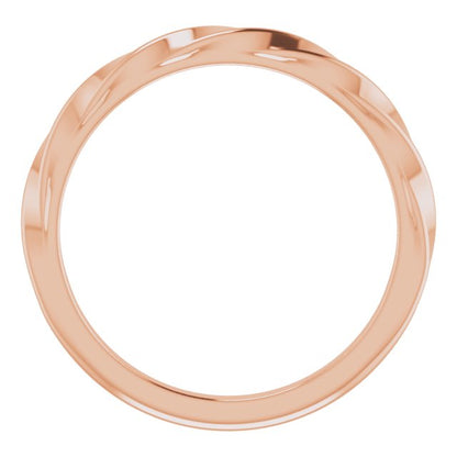 Twisted Stackable Ring - Rose Gold