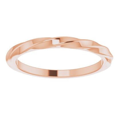 Twisted Stackable Ring - Rose Gold