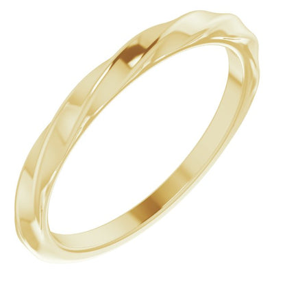 Twisted Stackable Ring - Yellow Gold