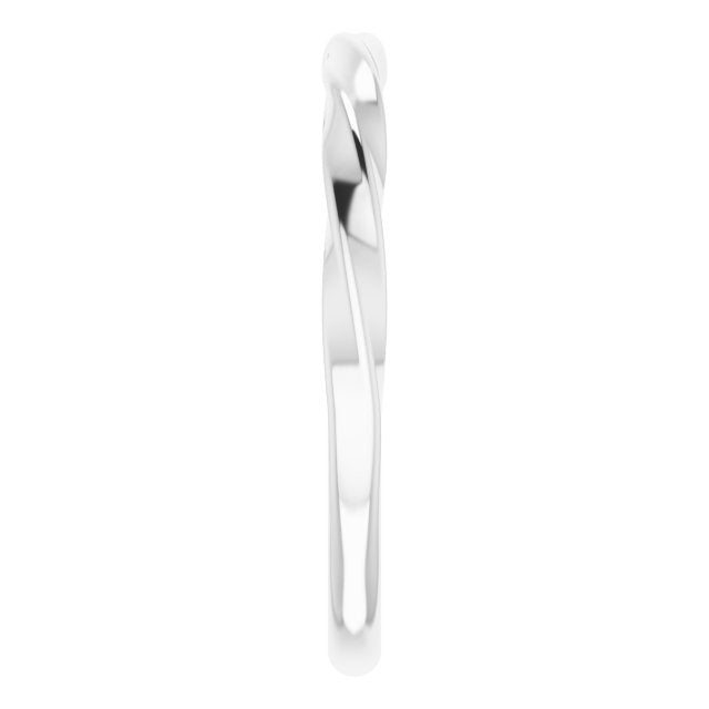 Twisted Stackable Ring - White Gold