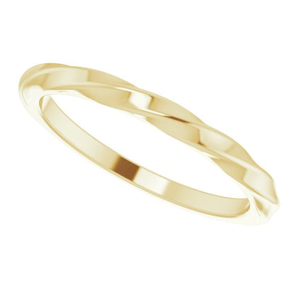 Twisted Stackable Ring - Yellow Gold