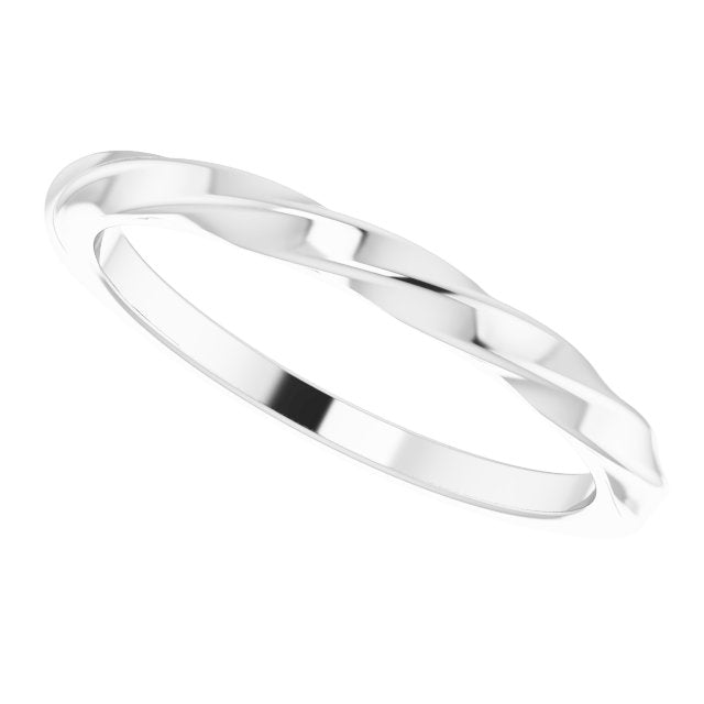 Twisted Stackable Ring - White Gold