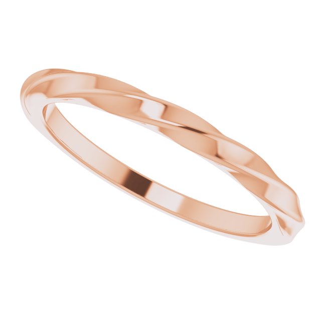 Twisted Stackable Ring - Rose Gold