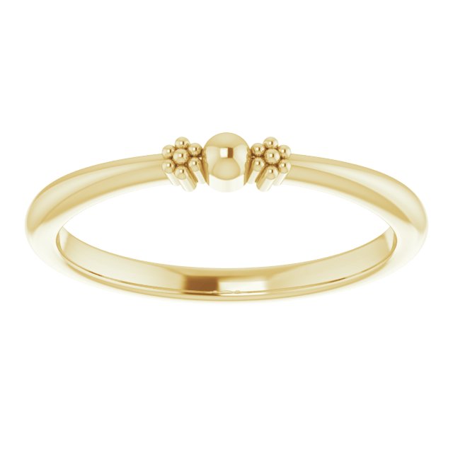 Stackable Bead Ring - Yellow Gold