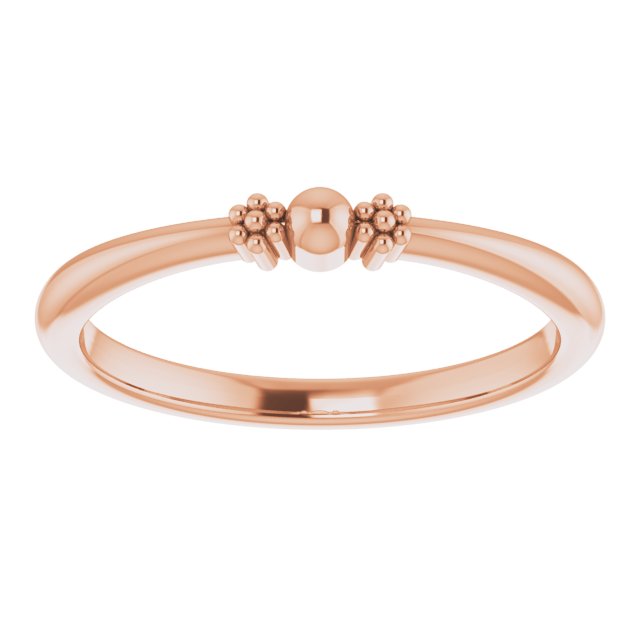 Stackable Bead Ring - Rose Gold