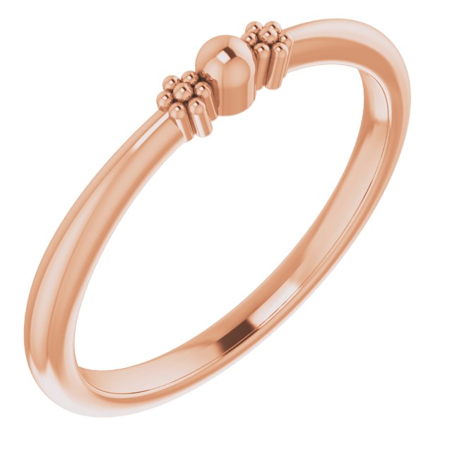 Stackable Bead Ring - Rose Gold