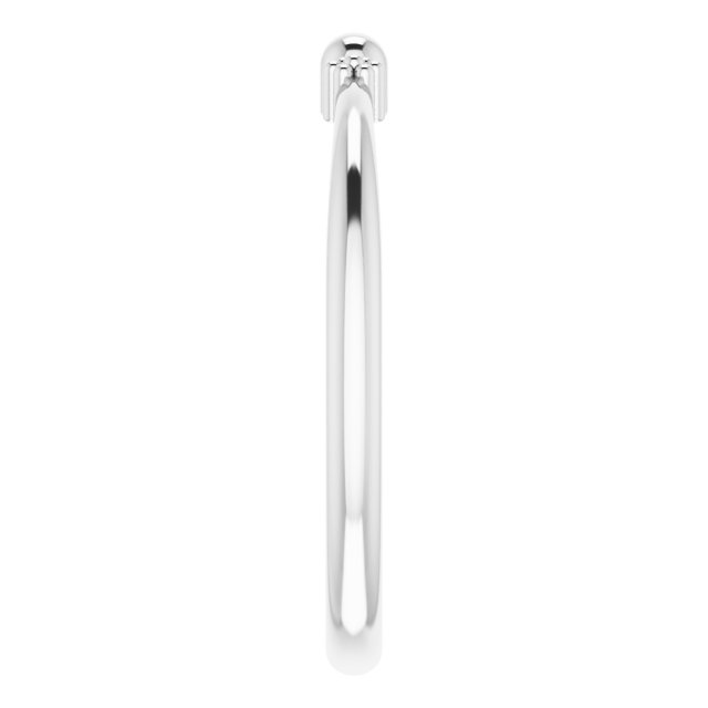 Stackable Bead Ring - White Gold