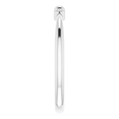 Stackable Bead Ring - White Gold