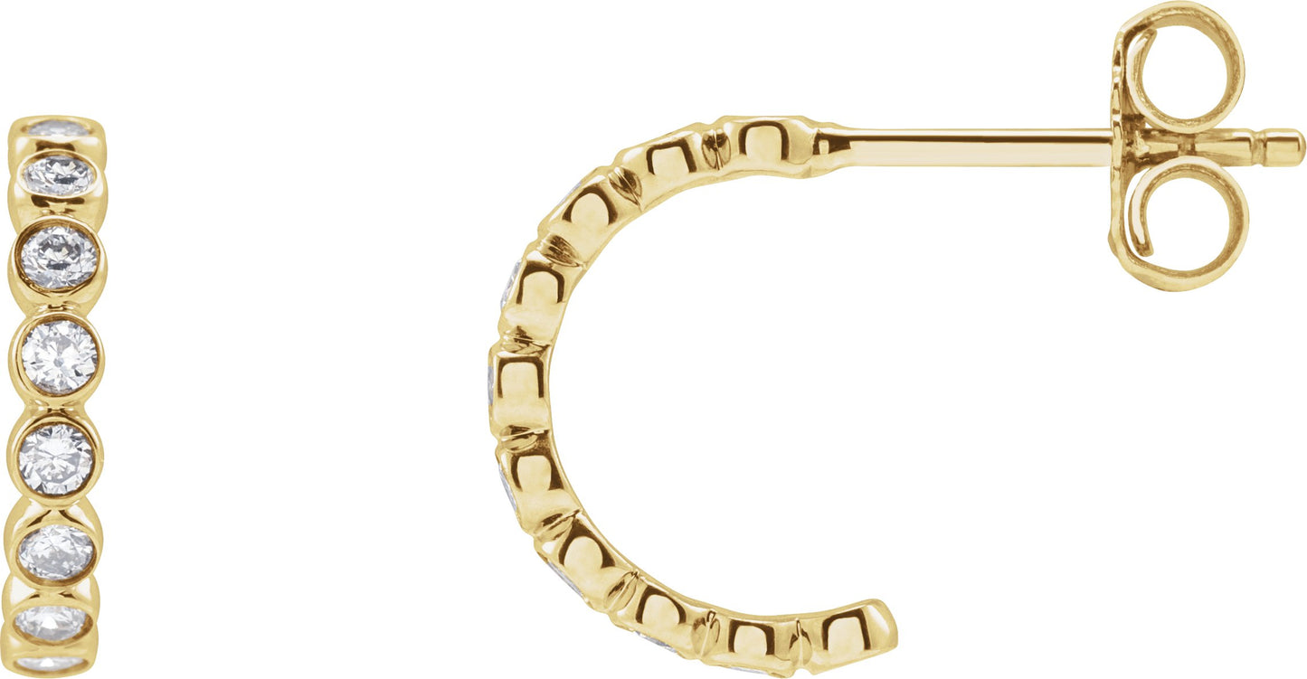 1/3 Ctw Lab-Grown Diamond Hoop Earrings - Lab Grown Diamond