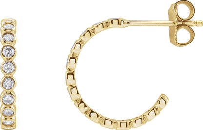 3/8 Ctw Lab-Grown Diamond Hoop Earrings - Lab Grown Diamond
