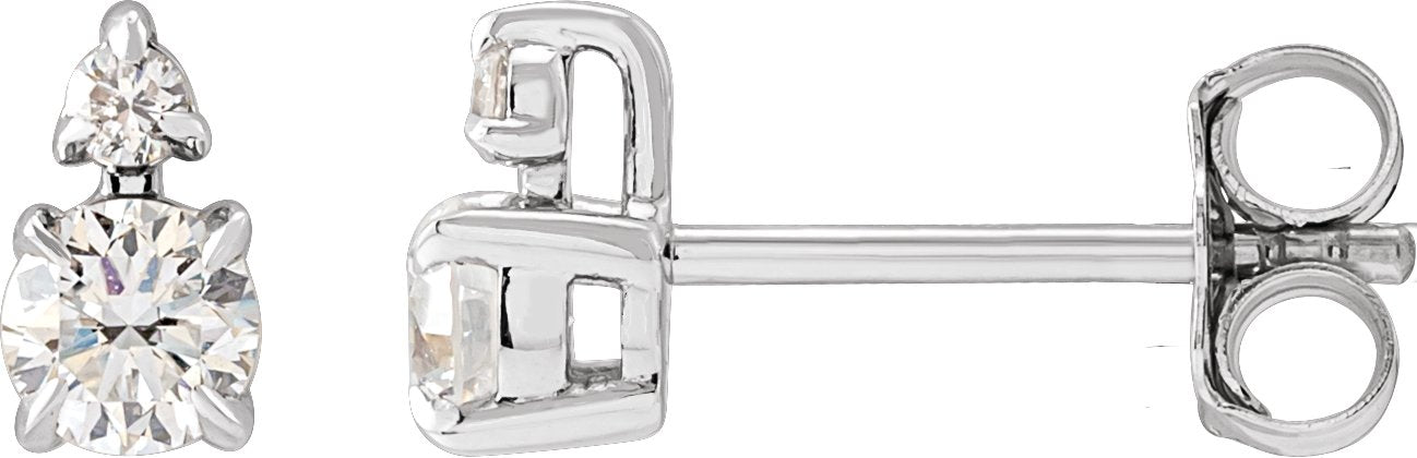 1/3 Ctw Lab-Grown Diamond Earrings With Backs