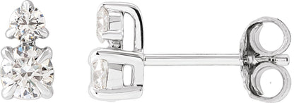 1/2 Ctw Lab-Grown Diamond Earrings With Backs