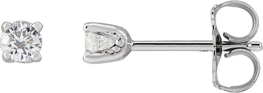 1/5 Ctw Lab-Grown Diamond U-Prong Earrings - Lab Grown Diamond