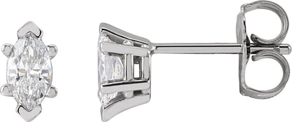 3/8 Ctw Marquise Lab-Grown Diamond V-End Earrings - Lab Grown Diamond