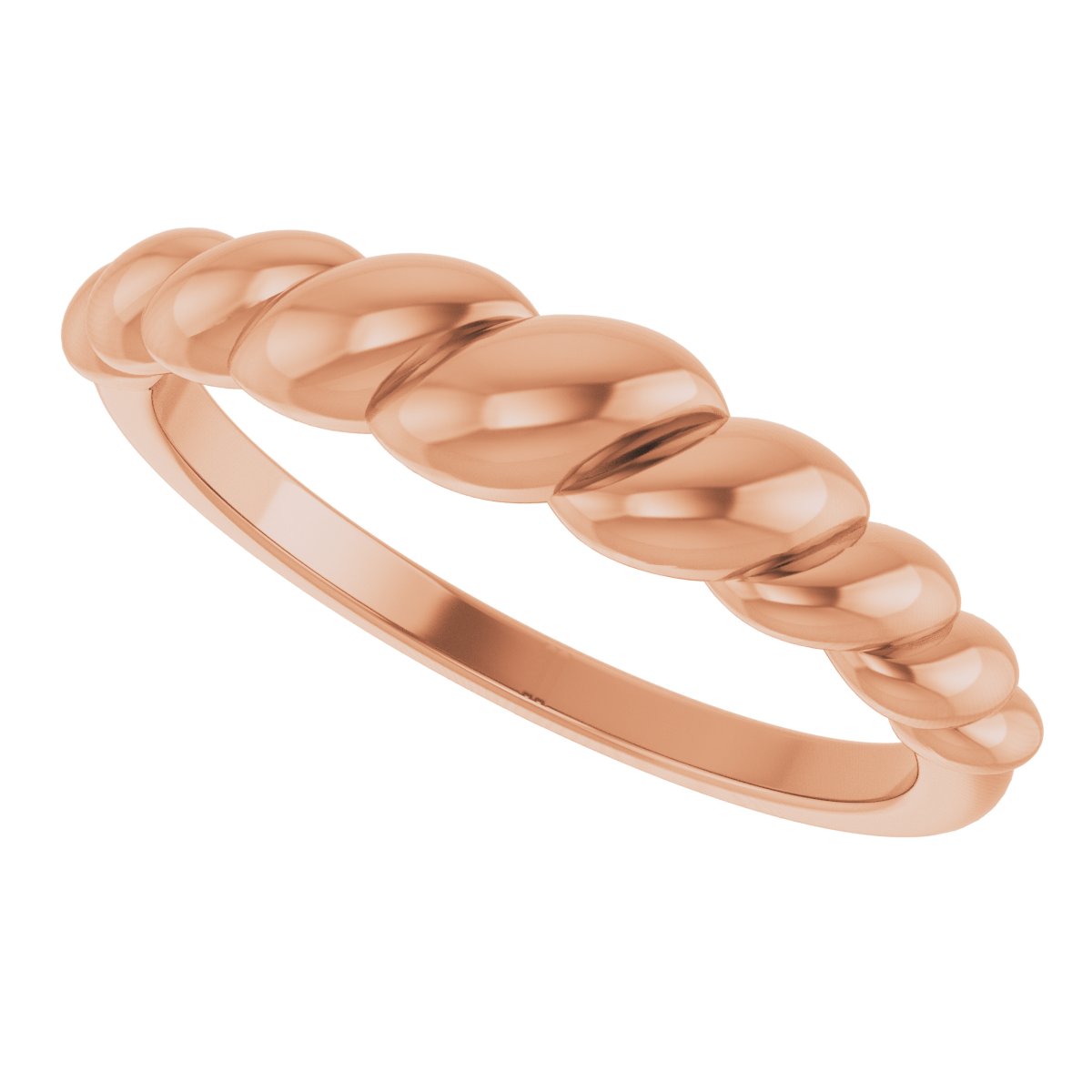 Rope Dome Ring - Rose Gold