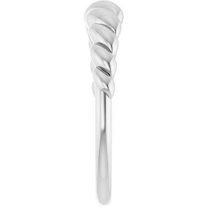 Rope Dome Ring - White Gold
