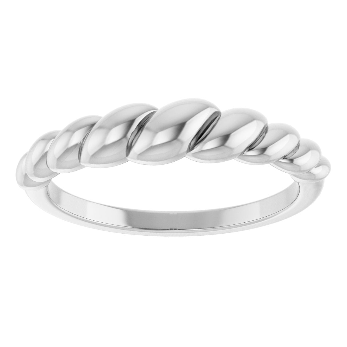 Rope Dome Ring - White Gold