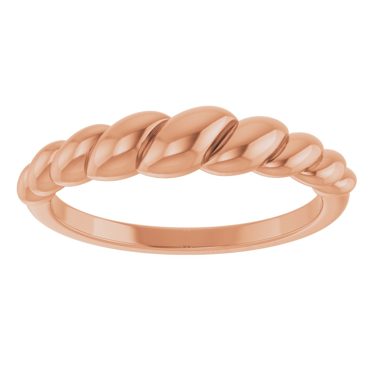 Rope Dome Ring - Rose Gold