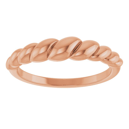 Rope Dome Ring - Rose Gold