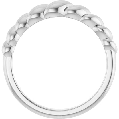 Rope Dome Ring - White Gold
