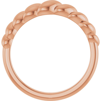 Rope Dome Ring - Rose Gold