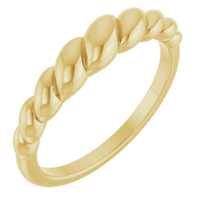 Rope Dome Ring - Yellow Gold