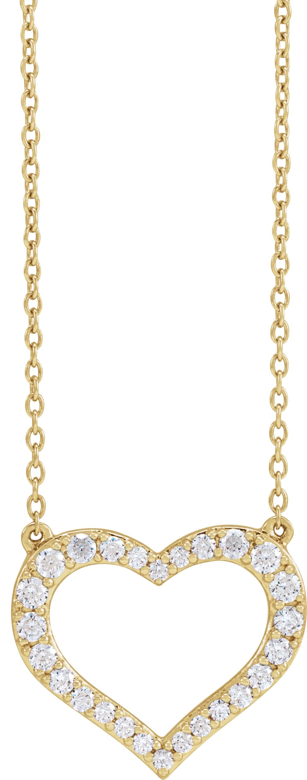 3/8 Ctw Lab-Grown Diamond Heart Necklace - Lab Grown Diamond