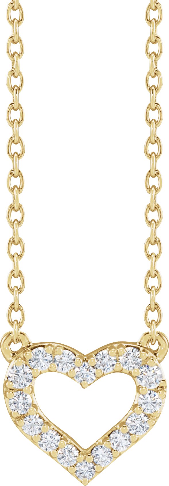1/5 Ctw Lab-Grown Diamond Heart Necklace - Lab Grown Diamond