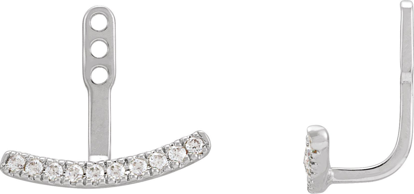 1/5 Ctw Lab-Grown Diamond Earring Jackets