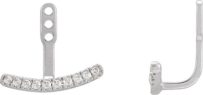 1/5 Ctw Lab-Grown Diamond Earring Jackets