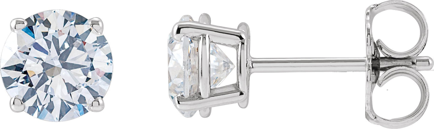 3 Ctw Lab-Grown Diamond Stud Earrings