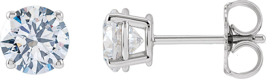 3 Ctw Lab-Grown Diamond Stud Earrings