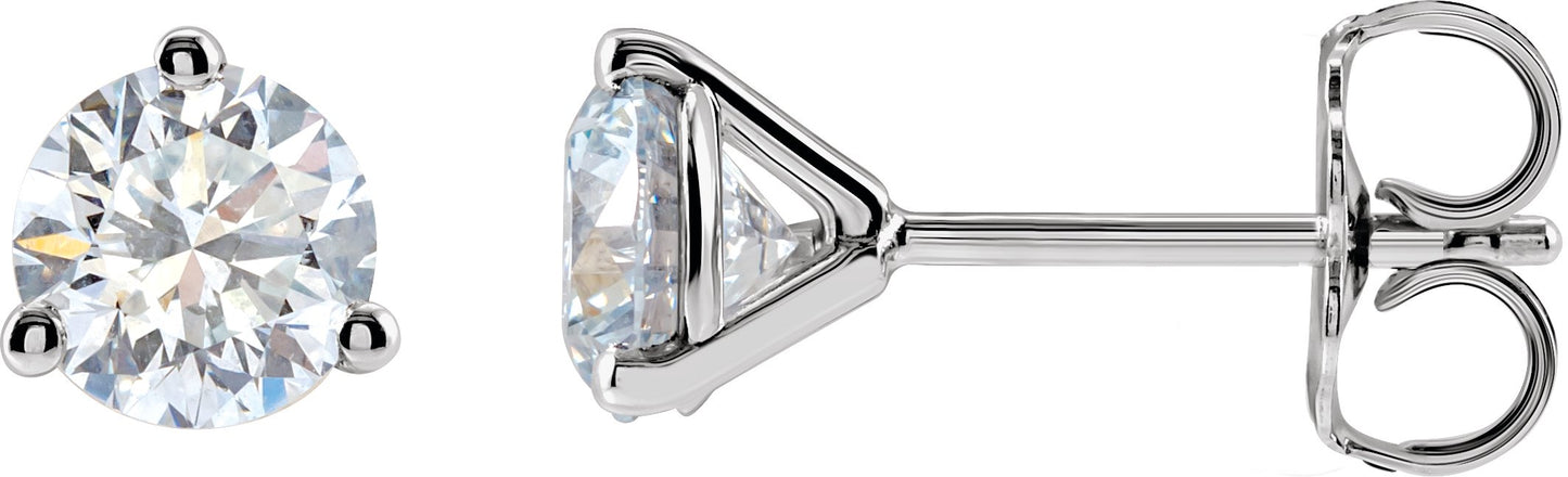 1 Ctw Lab-Grown Diamond Stud Earrings