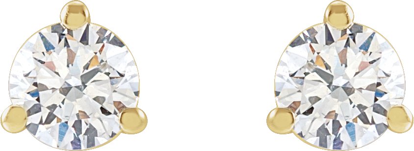 1/10 Ct Lab-Grown Diamond Stud Earring - Yellow Gold - Lab Grown Diamond