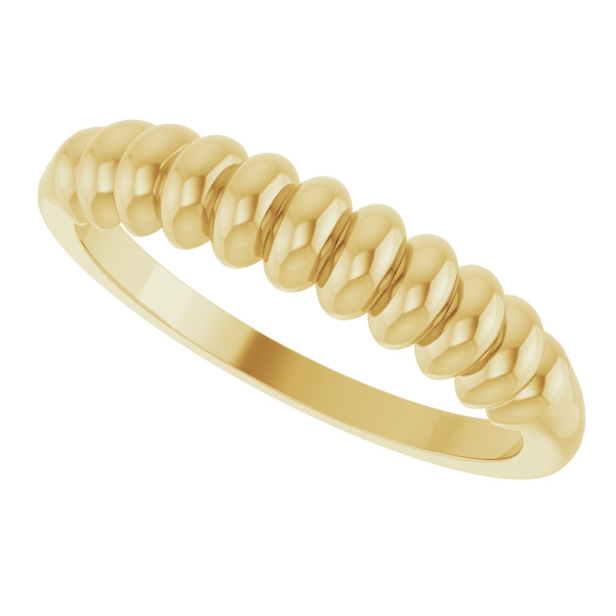Puffed Metal Ring - Yellow Gold