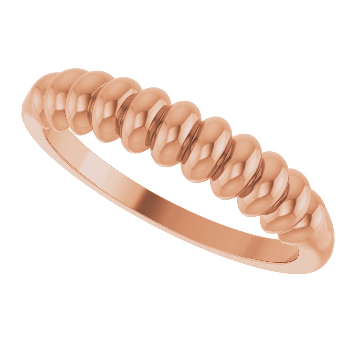 Puffed Metal Ring - Rose Gold