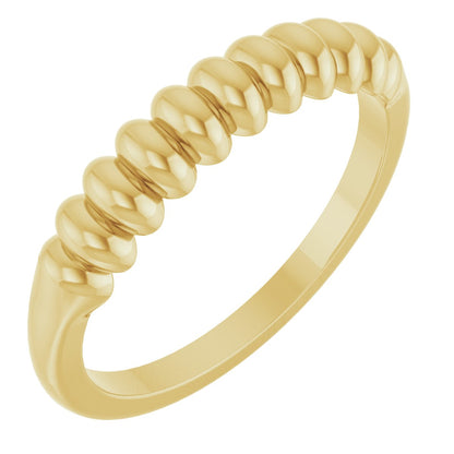 Puffed Metal Ring - Yellow Gold