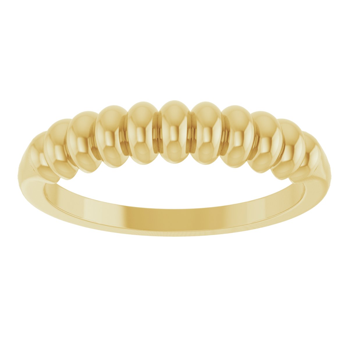 Puffed Metal Ring - Yellow Gold