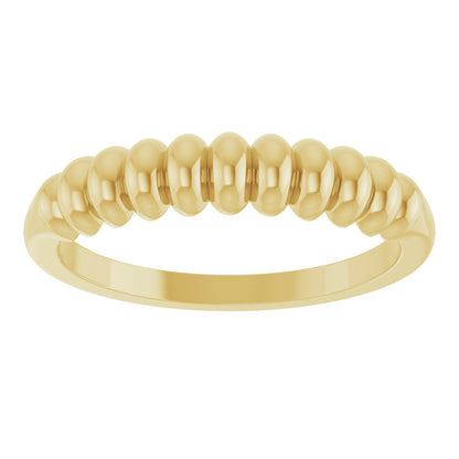 Puffed Metal Ring - Yellow Gold