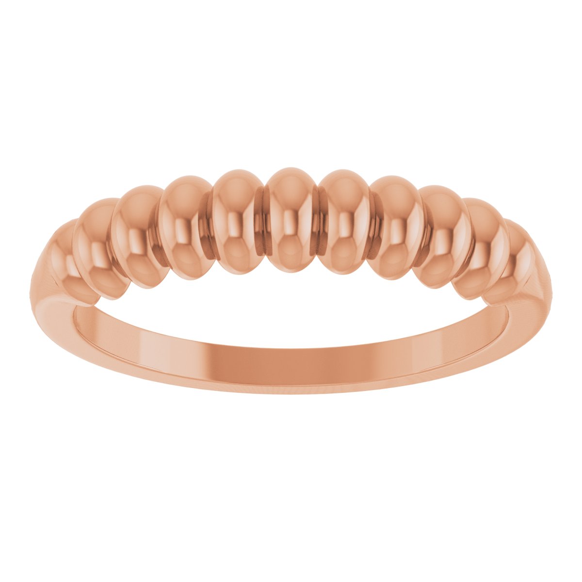 Puffed Metal Ring - Rose Gold