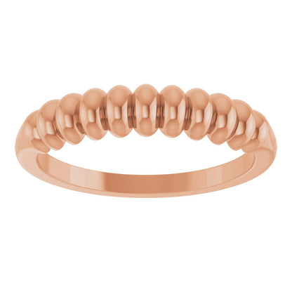 Puffed Metal Ring - Rose Gold