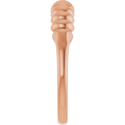 Puffed Metal Ring - Rose Gold