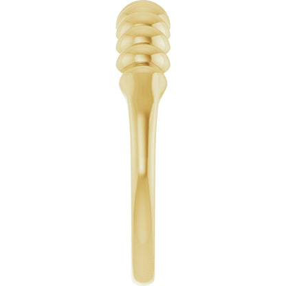 Puffed Metal Ring - Yellow Gold